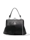 Vivienne Westwood Granny Frame Purse Hammered Effect Bags In Black