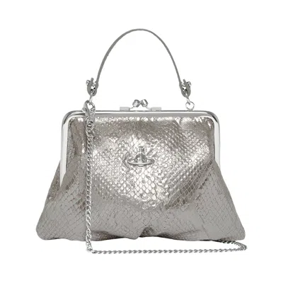 Pre-owned Vivienne Westwood Granny Frame Purse 'iron' | Grey | Women's Size Onesize In Gray
