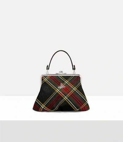 Vivienne Westwood Granny Frame Purse Saffiano Leather Printed Chelsea- One Size Women