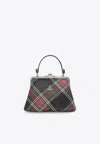 Vivienne Westwood Granny Frame Tartan Faux Leather Top Handle Bag In Multi