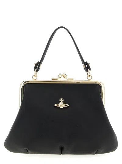 Vivienne Westwood Granny Frame Top Handle Bag In Black