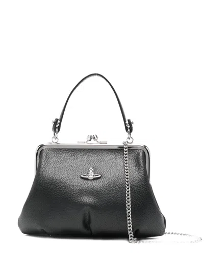Vivienne Westwood Granny Frame Purse Hammered Effect Bags In Black