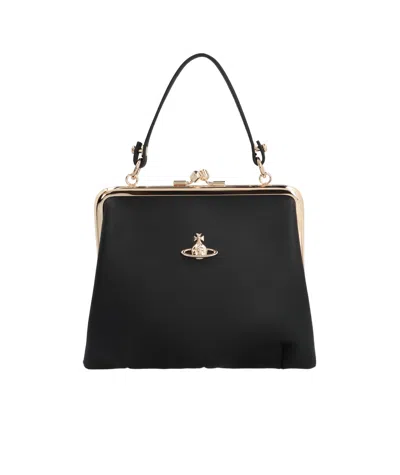 Vivienne Westwood Granny Frame Tote Bag In Black