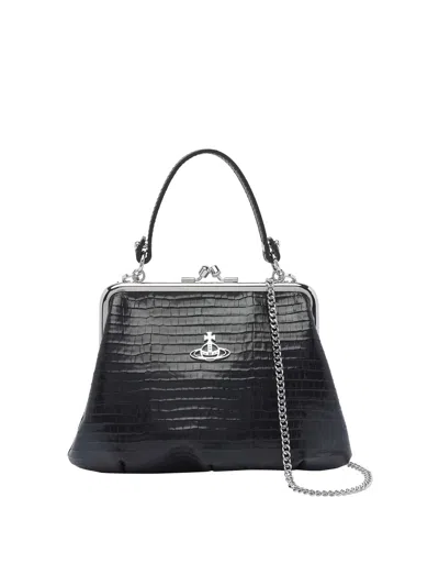 Vivienne Westwood Granny Handbag In Black