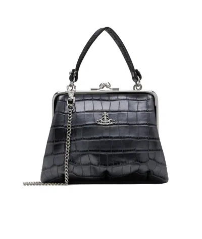 Vivienne Westwood Granny Shoulder Bag In Black