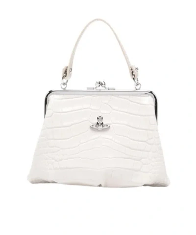 Vivienne Westwood Granny Shoulder Bag In White
