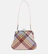 Vivienne Westwood Granny Small Tartan Leather Clutch In Multicoloured