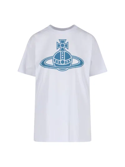 Vivienne Westwood Graphic Logo Cotton T-shirt In White