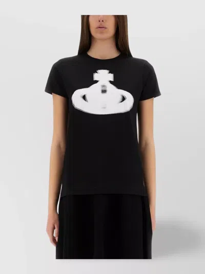 Vivienne Westwood Graphic Print Crew Neck Short Sleeve T-shirt In Black