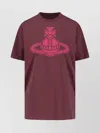 Vivienne Westwood Graphic Print Crew Neck Short Sleeve Top In Purple