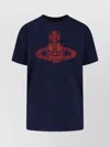 Vivienne Westwood Graphic Print Crew Neck Short Sleeve Top In Blue