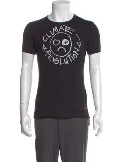Pre-owned Vivienne Westwood Graphic Print Crew Neck T-shirt In Black