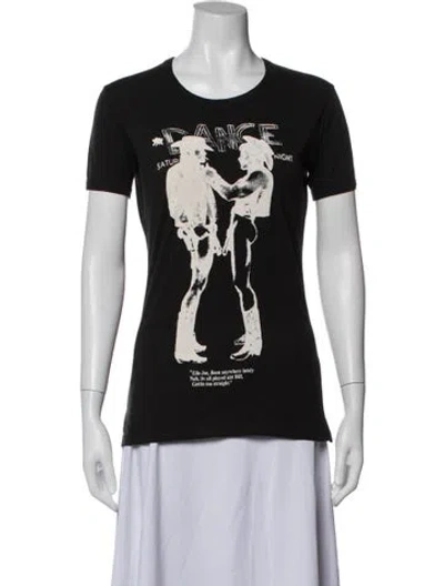 Pre-owned Vivienne Westwood Graphic Print Crew Neck T-shirt In Black
