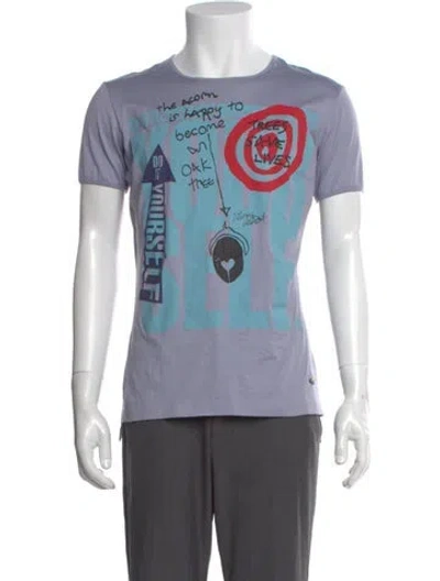 Pre-owned Vivienne Westwood Graphic Print Crew Neck T-shirt In Blue