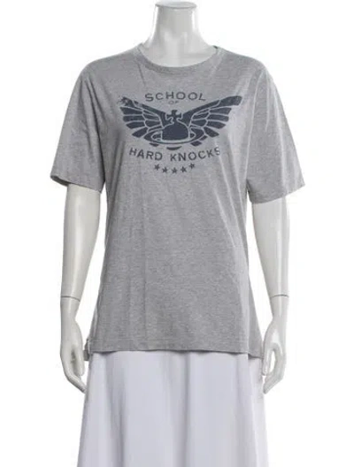 Pre-owned Vivienne Westwood Graphic Print Crew Neck T-shirt In Grey