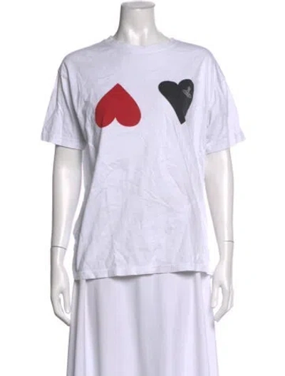 Pre-owned Vivienne Westwood Graphic Print Crew Neck T-shirt In White