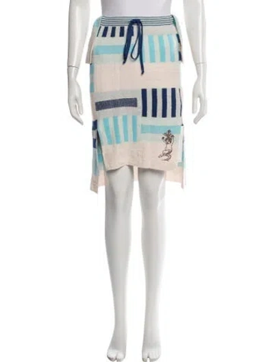 Pre-owned Vivienne Westwood Graphic Print Midi Length Skirt In White