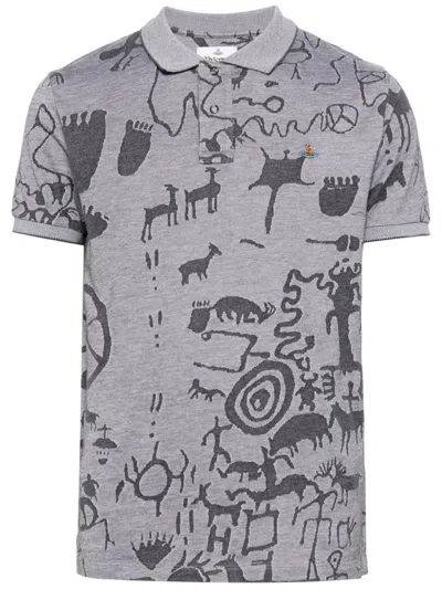 VIVIENNE WESTWOOD GRAPHIC-PRINT POLO SHIRT