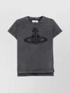 Vivienne Westwood Graphic Print Round Neck Short Sleeve T-shirt In Gray