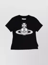 Vivienne Westwood Graphic Print Short Sleeve Crew Neck Top In Black