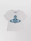 Vivienne Westwood Graphic Print Short Sleeve Crew Neck Top In White