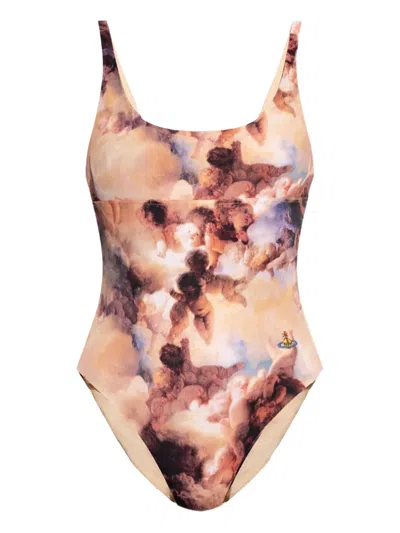 VIVIENNE WESTWOOD GRAPHIC-PRINT SWIMSUIT
