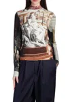 Vivienne Westwood Graphic Printed Turtleneck Top In Multicolour