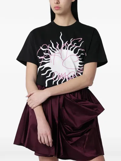 Vivienne Westwood Logo-printed Crewneck T-shirt In Burgundy