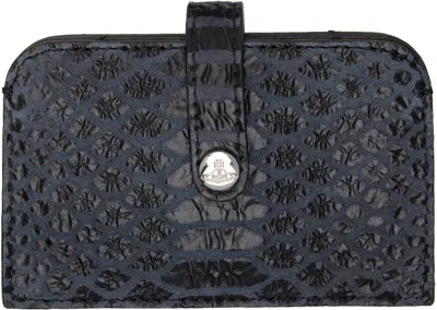 Vivienne Westwood Gray Accordion Card Holder In Black