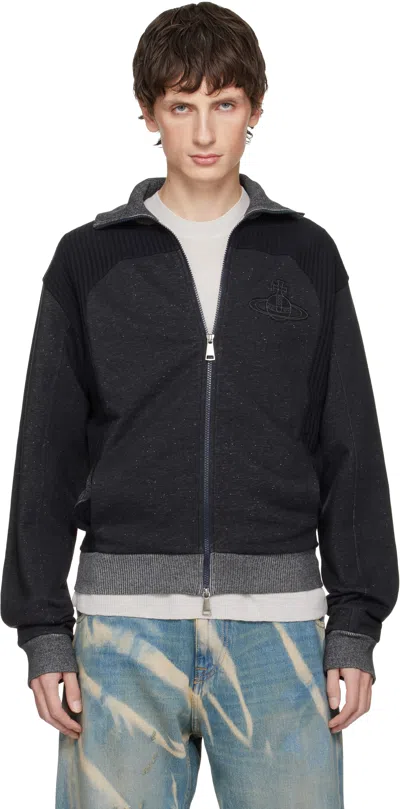 Vivienne Westwood Gray Alien Track Jacket In Black