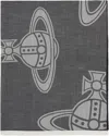 Vivienne Westwood Gray & Black Paris Orb Stole Scarf In Gray