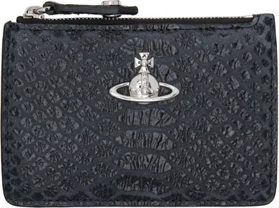 Vivienne Westwood Gray & Black Slim Long Card Holder