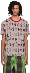 Vivienne Westwood Gray & Red Evolution Of Men T-shirt In Grey/red