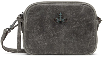 Vivienne Westwood Anna Suede Camera Bag In Grey ModeSens