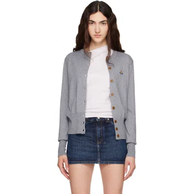 Vivienne Westwood Gray Bea Cropped Cardigan
