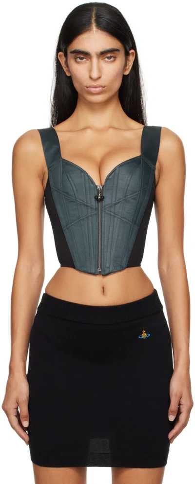 Vivienne Westwood Gray Classic Corset Top In P404 Grey