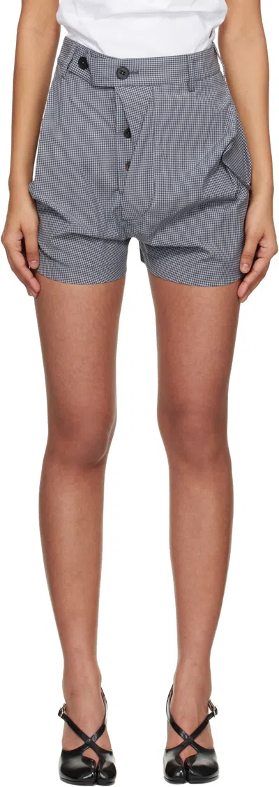 Vivienne Westwood Gray Cotton Shorts In Blue