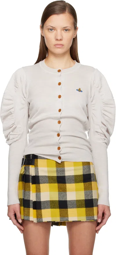 Vivienne Westwood Gray Eli Cardigan In Neutral