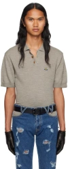 Vivienne Westwood Gray Embroidered Polo In 233-y0006-p407