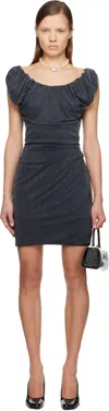 Vivienne Westwood Gray Ginnie Amber Jersey Minidress In Blue