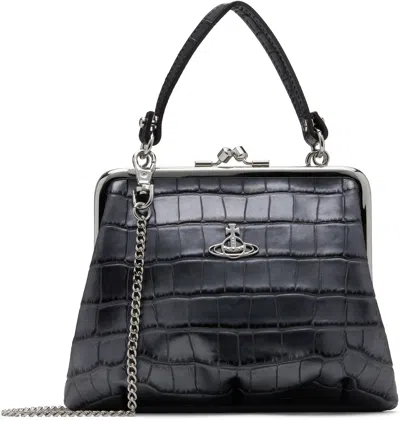 Vivienne Westwood Grey Granny Frame Bag In N405 Anthracite