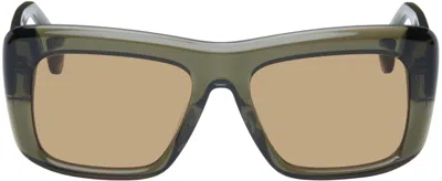 Vivienne Westwood Gray Laurent Sunglasses In 537 Crystal Khaki