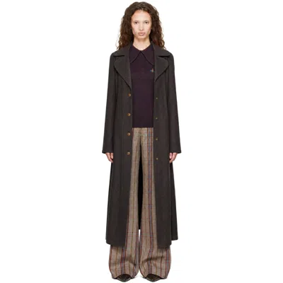 Vivienne Westwood Belted Knee-length Coat In Black