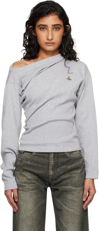 Vivienne Westwood Gray Ls Hebo T-shirt