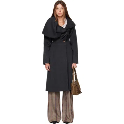 Vivienne Westwood Gray Marilyn Coat In P403 Dark Grey Melan
