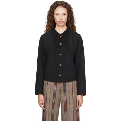 Vivienne Westwood Pourpoint Jacket Melton Black Xs Unisex