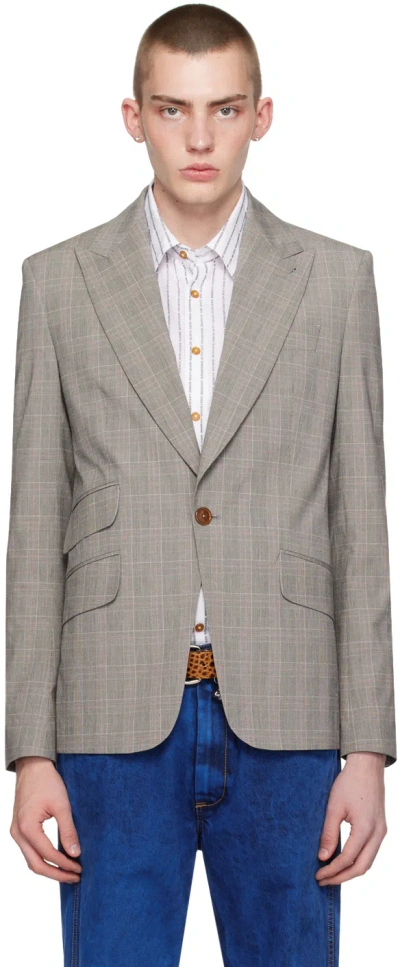 Vivienne Westwood Gray Single-button Blazer In Ss24-p202