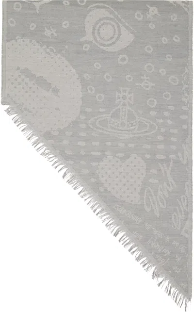 Vivienne Westwood Gray Two Point Scarf