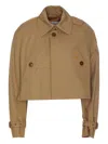 Vivienne Westwood Casual Jacket With Embroidered Detail And Epaulettes In Neutrals