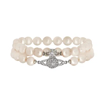 Pre-owned Vivienne Westwood Graziella Pearl Bracelet 'cream' | Women's Size Onesize